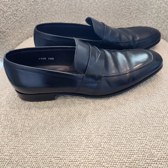 To Boot New York 1929 Adam Derrick Penny Loafers Black Leather - 10.5M main image 6